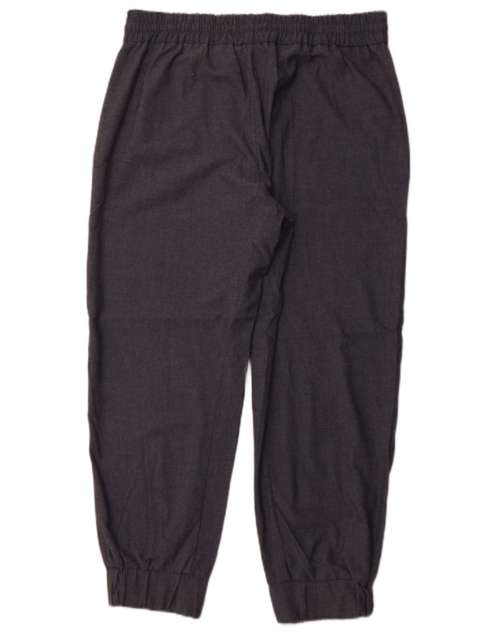 ZARA Womens Joggers Chino Trousers XL W32 L27  Grey Polyester