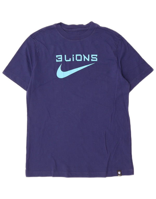 Ανδρικό γραφικό μπλουζάκι Nike με χαλαρή εφαρμογή, τοπ XS Navy Blue Cotton
