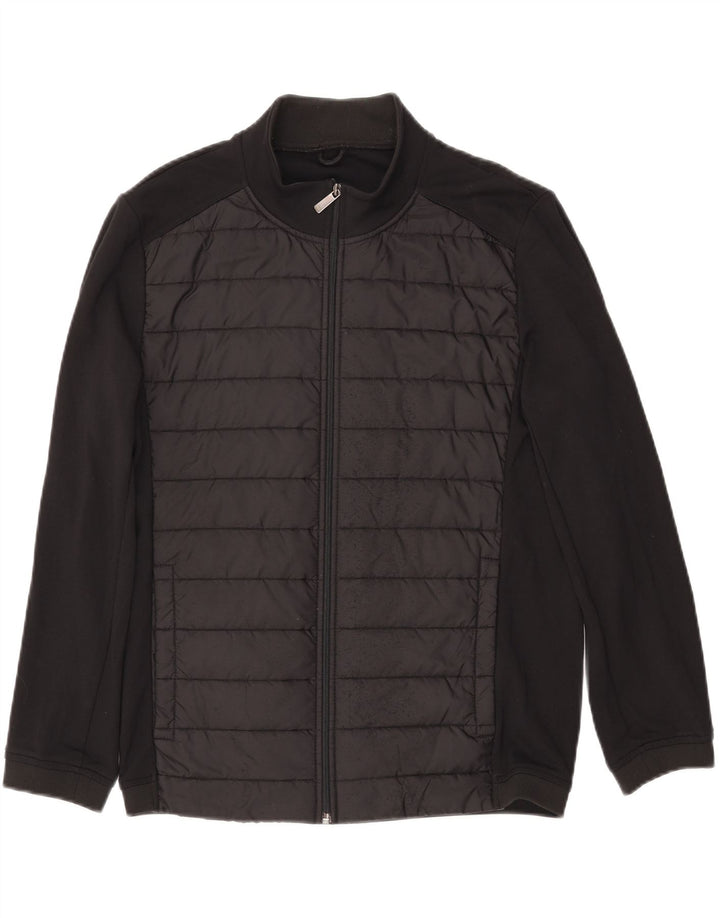 ZARA Mens Tracksuit Top Jacket  Large Black Polyester