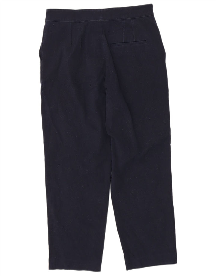 Massimo Dutti Dame Cropped Trousers EU 40 Medium W30 L26 Navy Blue