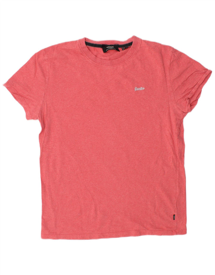 SUPERDRY Herren T-Shirt-Oberteil Mittelrosa