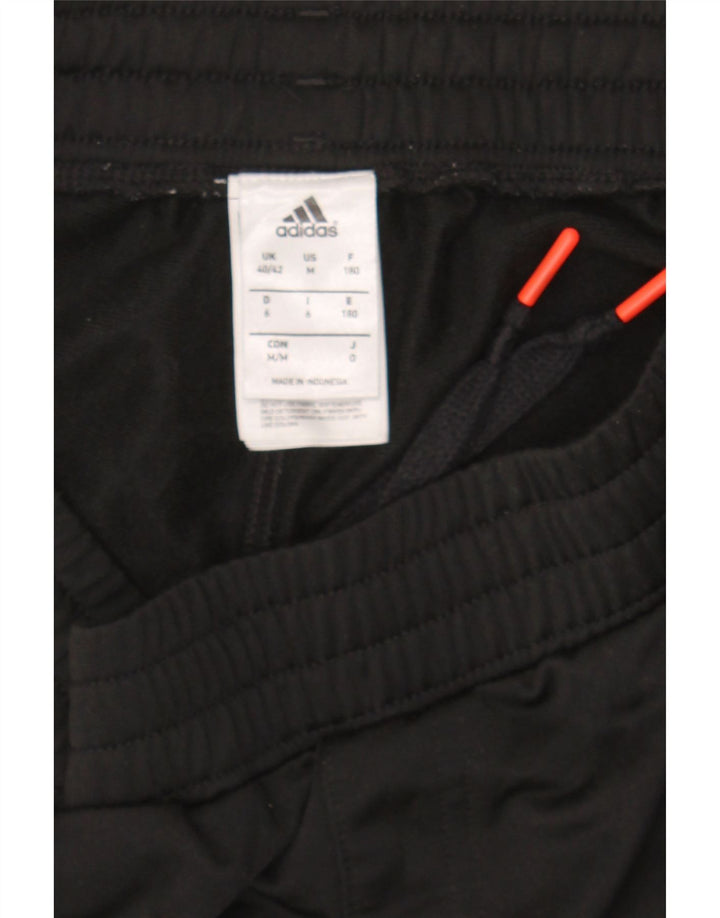 ADIDAS Mens Tracksuit Trousers UK 40/42 Medium Black Polyester Vintage Adidas and Second-Hand Adidas from Messina Hembry 