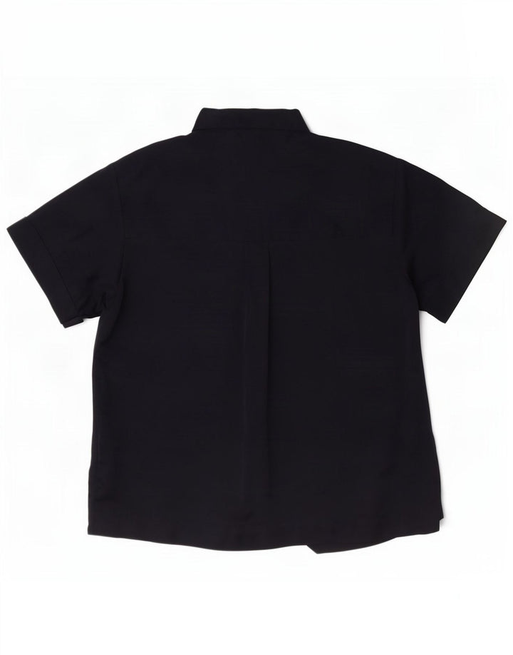 Marks & Spencer Chemisier à manches courtes pour femme UK 12 Bleu marine moyen