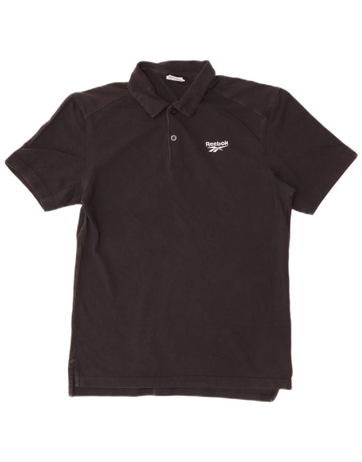 Reebok Mens Polo Shirt Medium Black Cotton