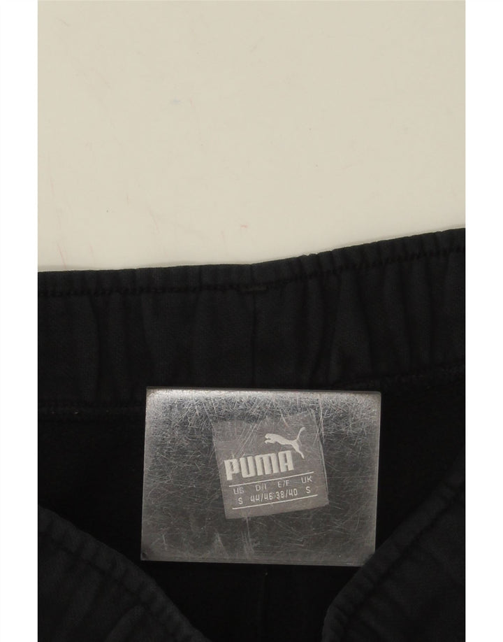 Puma Mens Graphic Tracksuit Trousers Joggers Small  Black