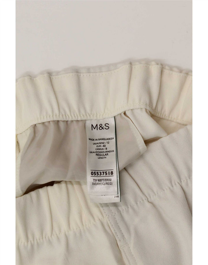 Marks & Spencer Γυναικεία Casual σορτς UK 12 Medium W30 Off White Polyester