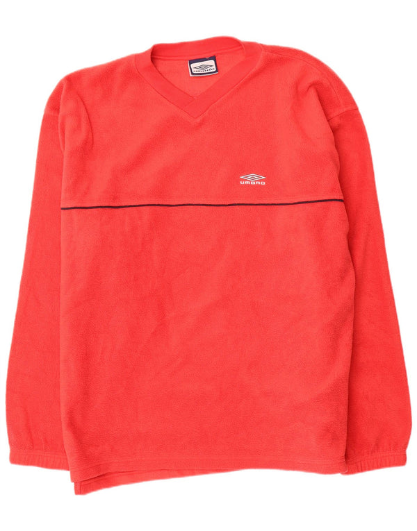 Maglione in pile da uomo Umbro 2XL rosso poliestere