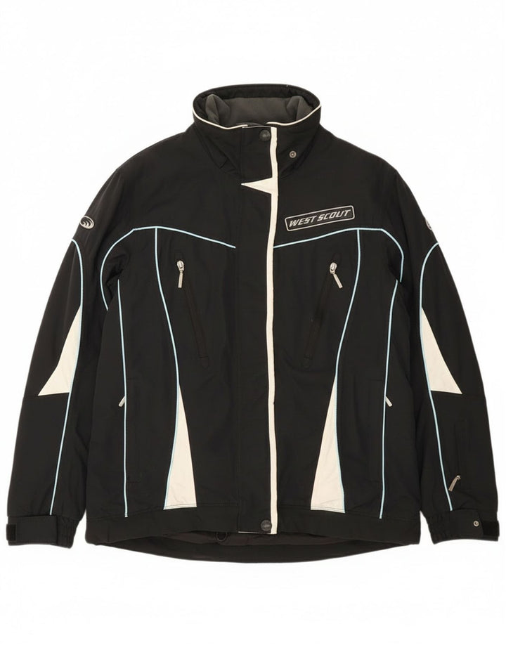 West Scout Womens Windbreaker Jacket UK 16 Large Black Colourblock Nylon