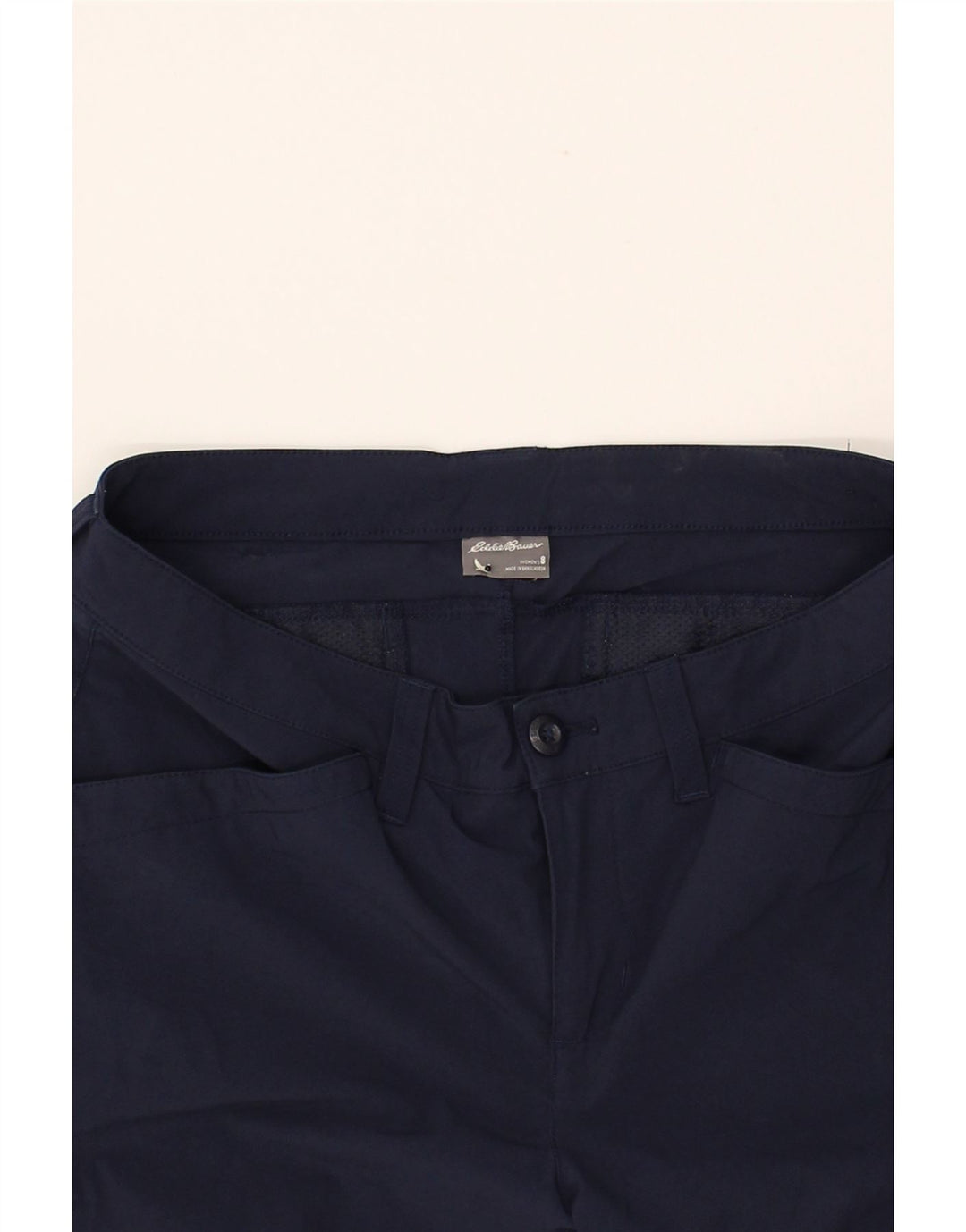 EDDIE BAUER Womens Cargo Capri Trousers US 8 Medium W30 L21 Navy Blue Vintage Eddie Bauer and Second-Hand Eddie Bauer from Messina Hembry 