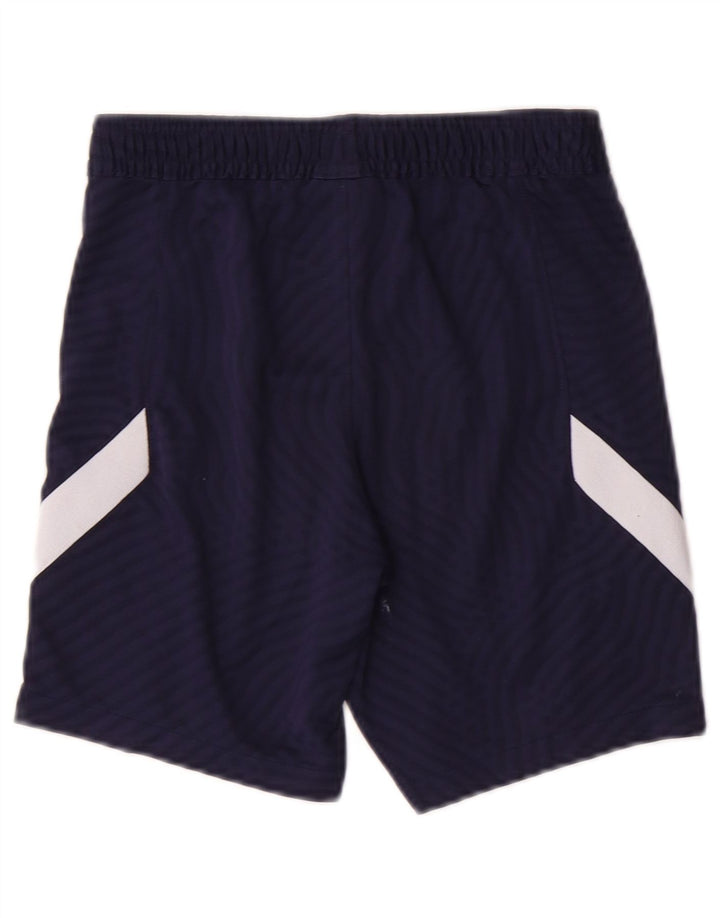 NIKE Boys Sport Shorts 8-9 Years Small Navy Blue Colourblock Polyester