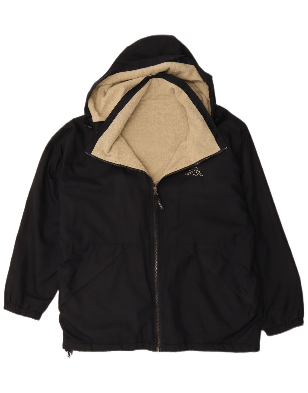 Kappa Mens Hooded Reversible Jacket UK 36 Small Navy Blue