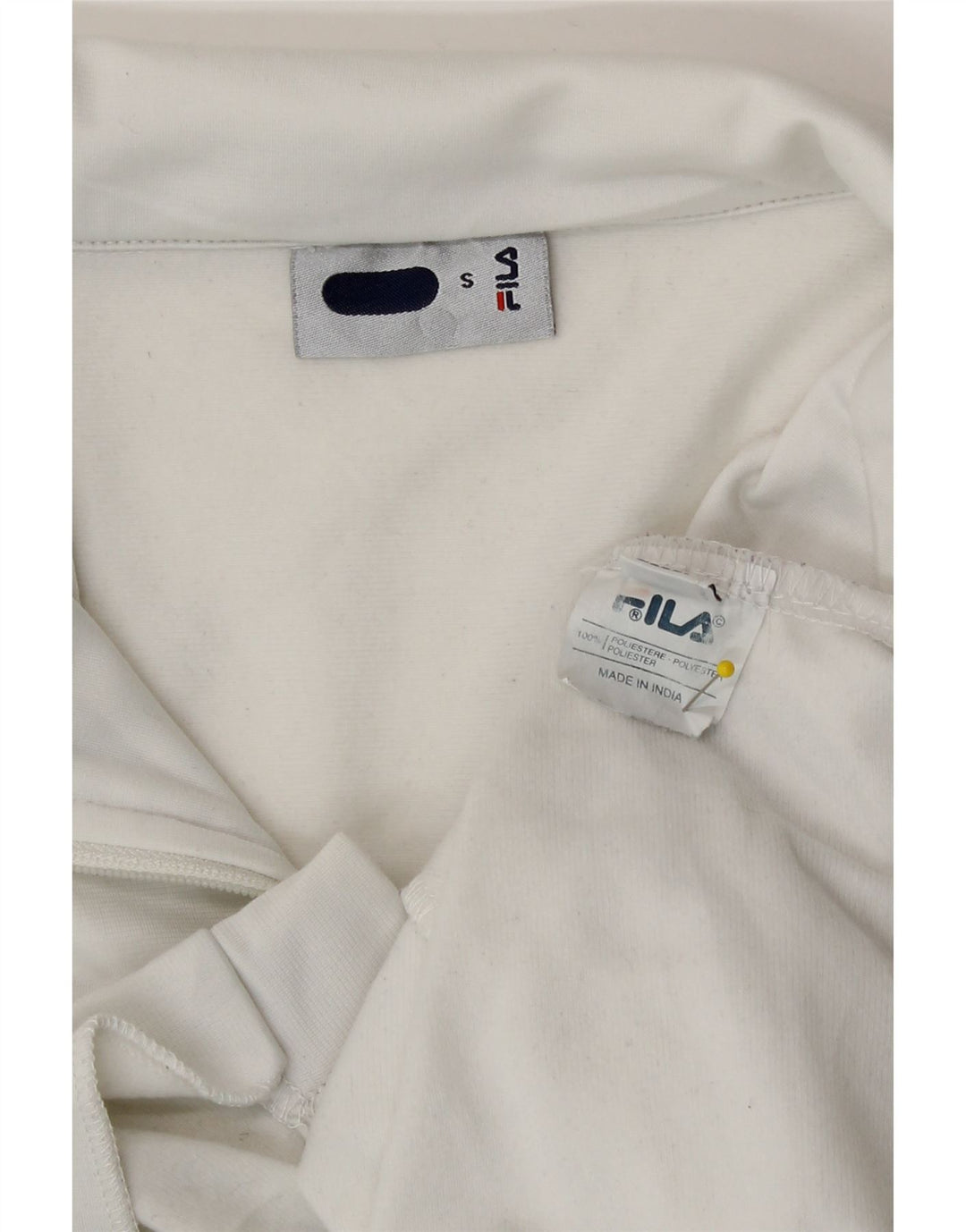 Fila Mens Tracksuit Top Jacket Small White Polyester
