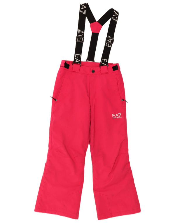 Emporio Armani Girls Graphic Ski Trouss 9-10 Years Pink Colourblock