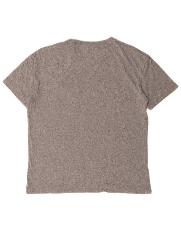 Nike Herren-T-Shirt mit Grafik, Größe S, grau gefleckte Baumwolle