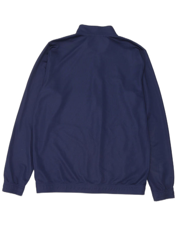 Adidas Mens Tracksuit Top Jacket Large Navy Blue Polyester