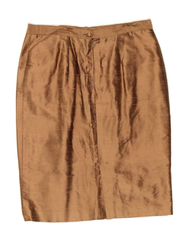 VINTAGE Womens Pencil Skirt W34 Large Brown Vintage Vintage and Second-Hand Vintage from Messina Hembry 