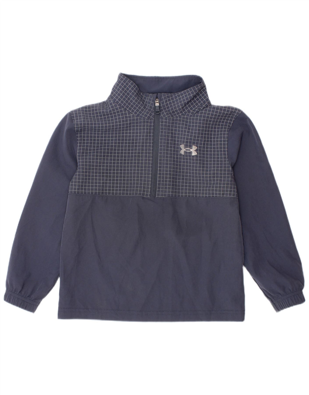 Пуловер с графическим рисунком для мальчиков UNDER ARMOR, топ 2–3 лет, темно-синий в клетку