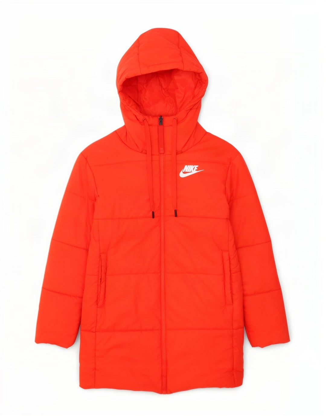 Nike Abrigo acolchado reversible con gráfico extragrande para mujer UK 10 Small Naranja