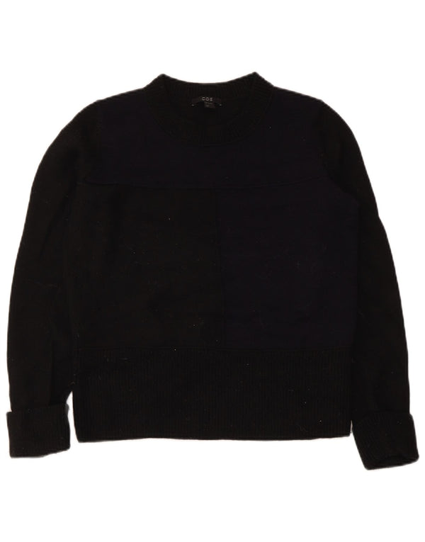 Maglione maglione girocollo da donna Cos UK 10 piccolo lana nera