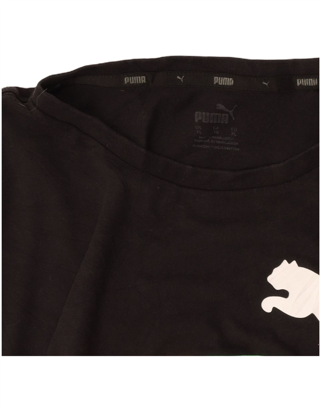 PUMA Mens Graphic T-Shirt Top XL Black