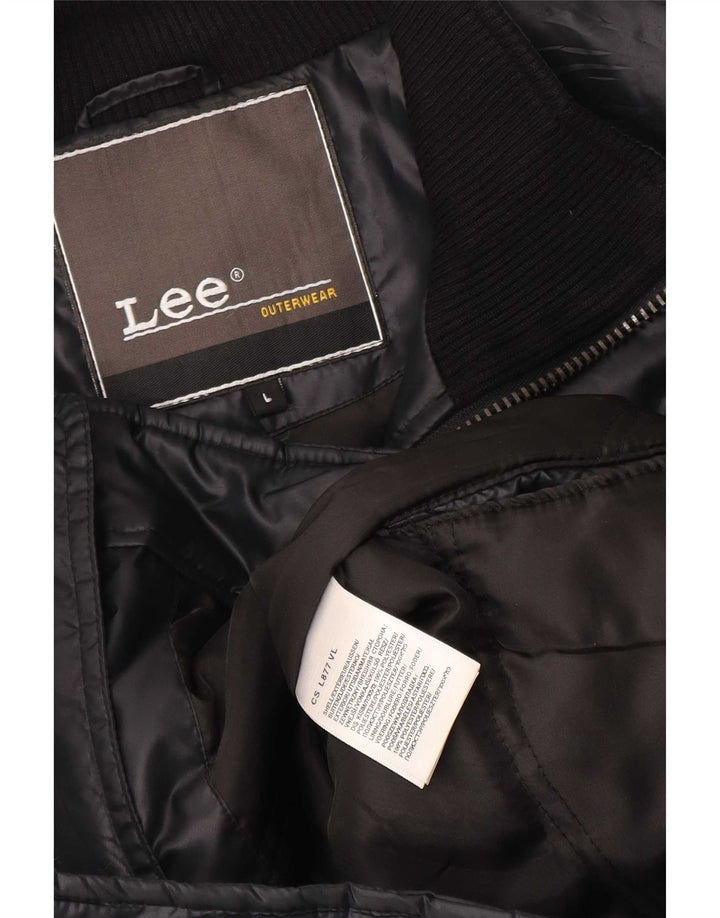 Lee Polstret Herrejakke UK 40 Stor sort polyester