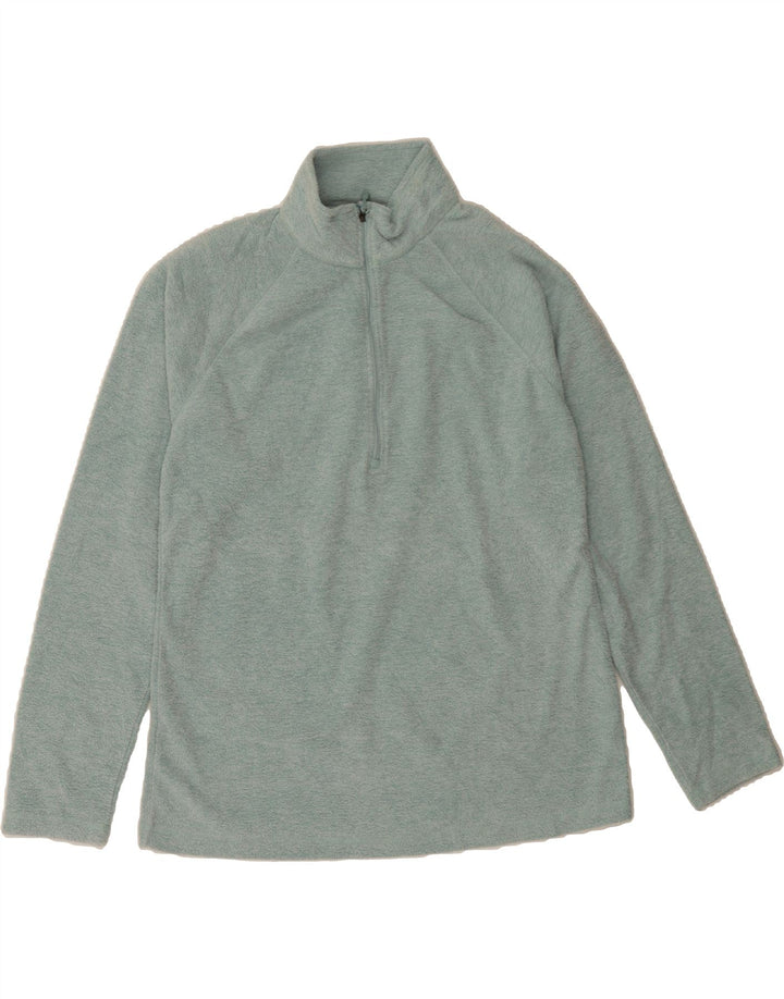 EDDIE BAUER Womens Fleece Jumper UK 14 Medium Turquoise Polyester Vintage Eddie Bauer and Second-Hand Eddie Bauer from Messina Hembry 