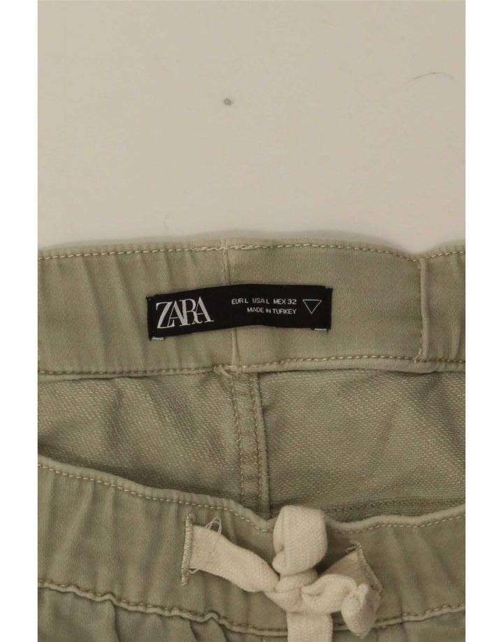 Zara Herre Chino Shorts Large W32 Khaki