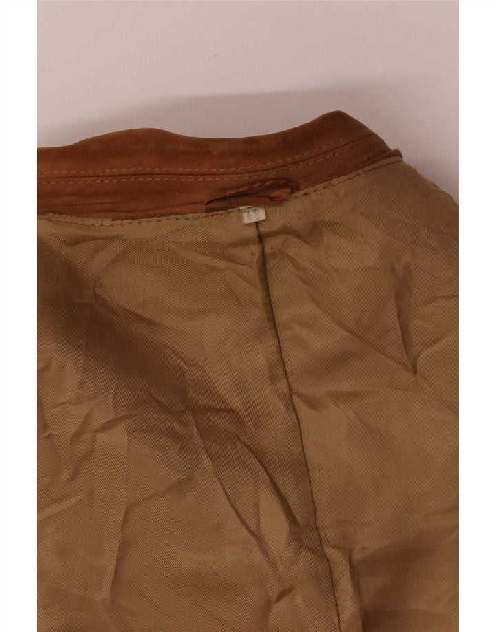 Vintage Herre Bomber Ruskindsjakke IT 48 Medium Beige