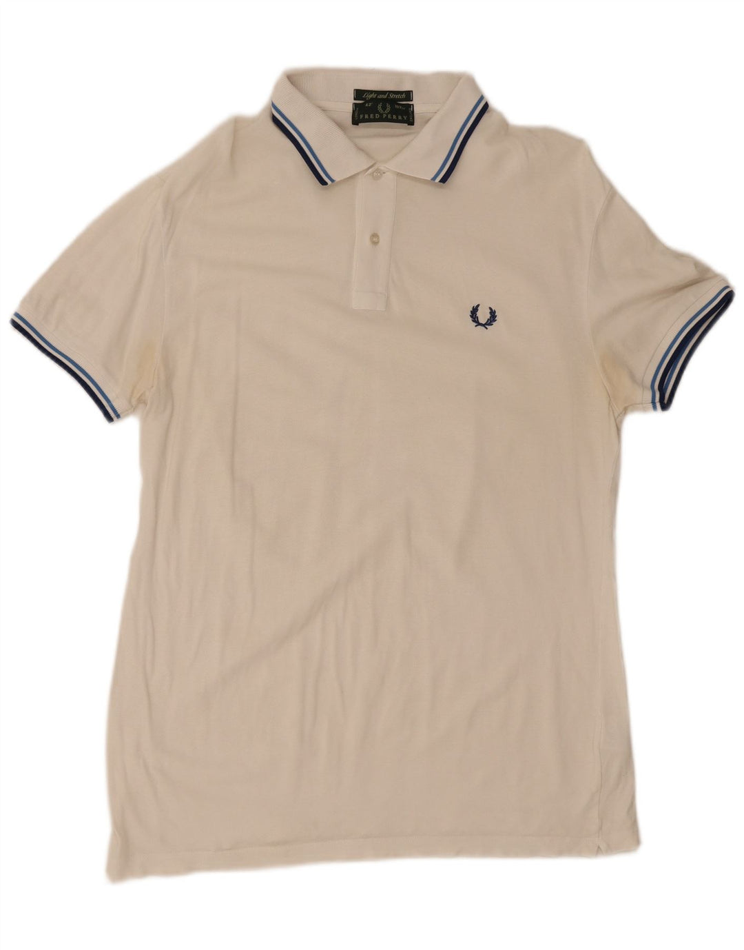 Fred Perry Polo Homme Blanc Moyen Coton