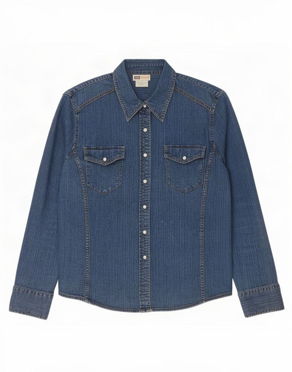 Cămașă de blugi pentru femei Faded Glory UK 16/18 XL Bumbac albastru
