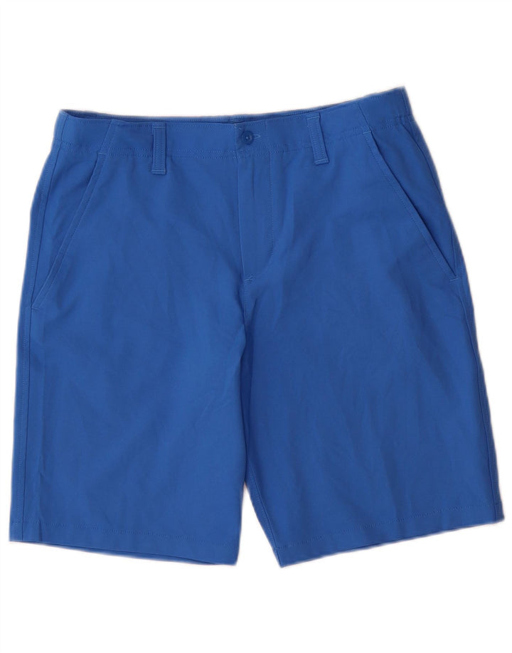 Under Armour Boys Chino Shorts 11-12 Years Large W28 Blue Polyester