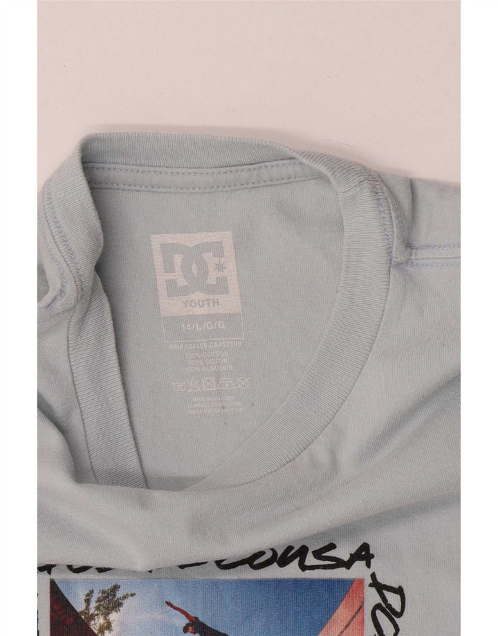 DC Boys Graphic T-Shirt Top 13-14 Years Large Grey Cotton