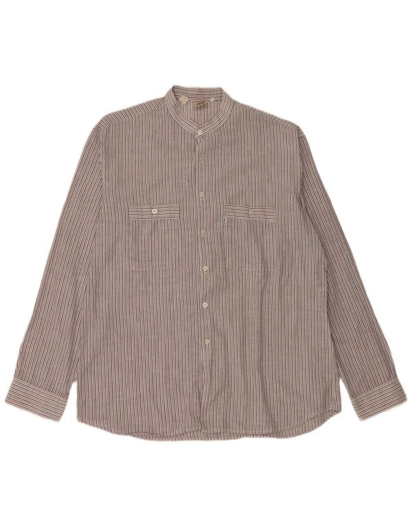 Camicia da uomo Levi's taglia 43 grande cotone a righe multicolori