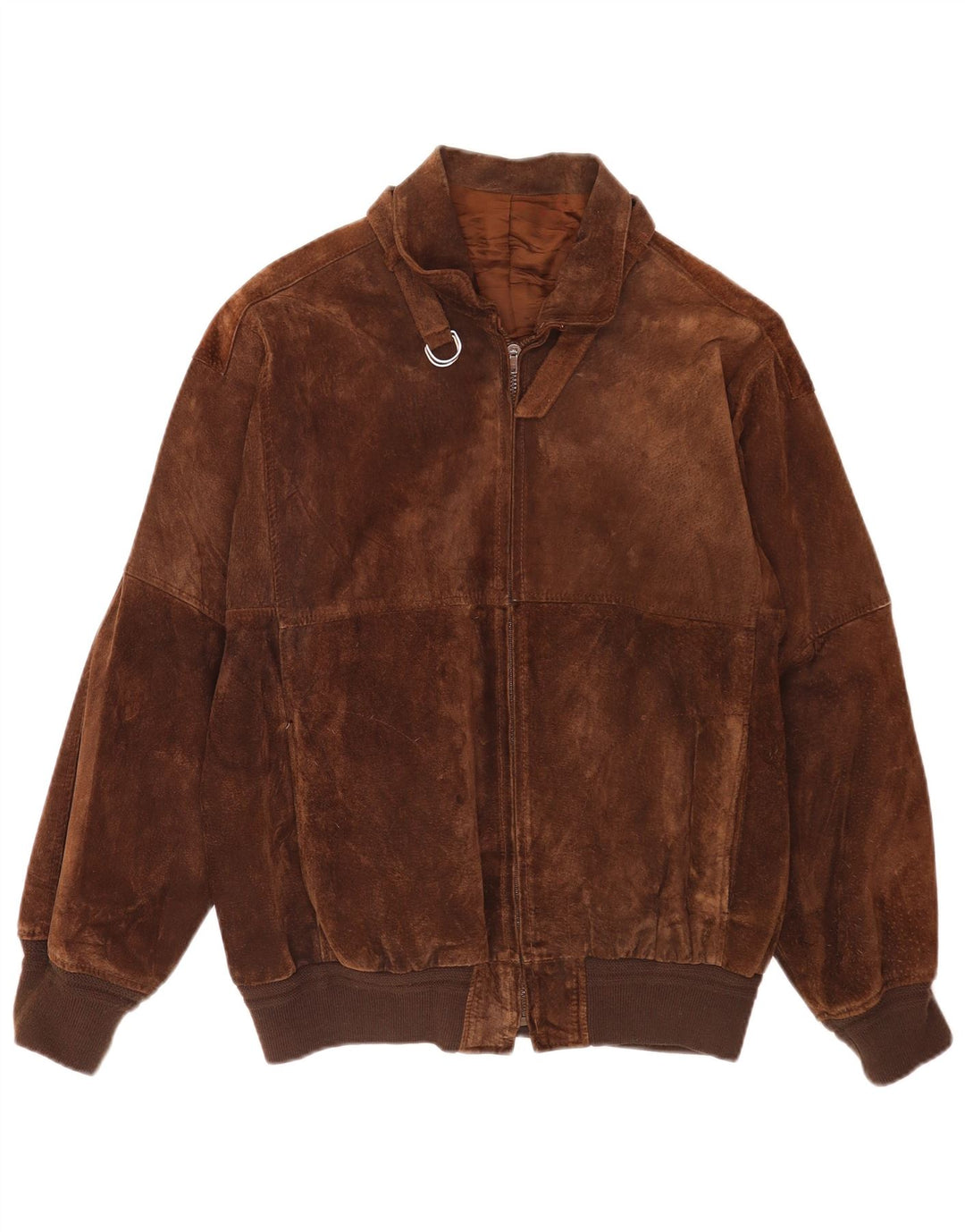 vintage Mens Suede Bomber Jacket UK 36 Petit Marron Rétro