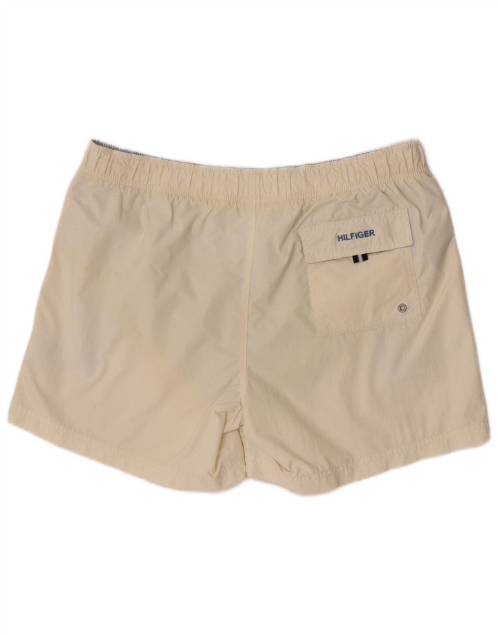 Tommy Hilfiger Badeshorts til mænd Large Off White Colourblock Polyester