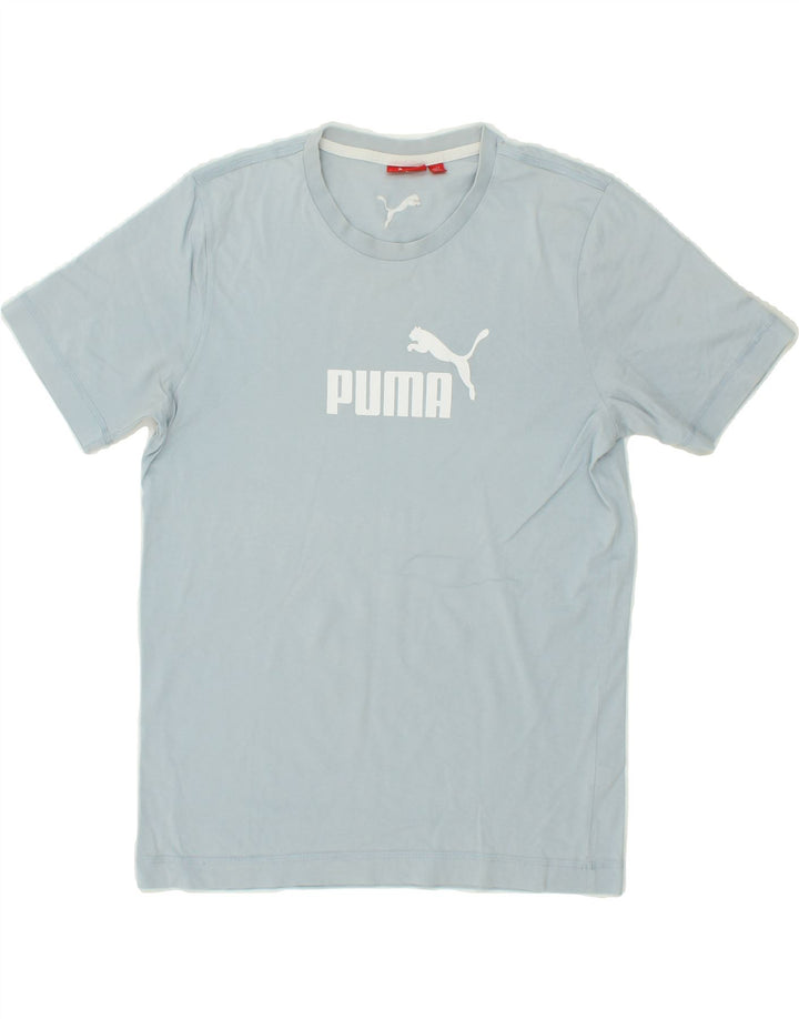 PUMA Mens Graphic T-Shirt Top Medium Blue Cotton Vintage Puma and Second-Hand Puma from Messina Hembry 