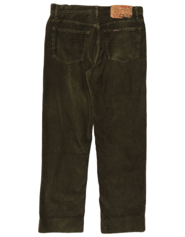 Carrera Mens Straight Corduroy Trousers W36 L28 Khaki Cotton