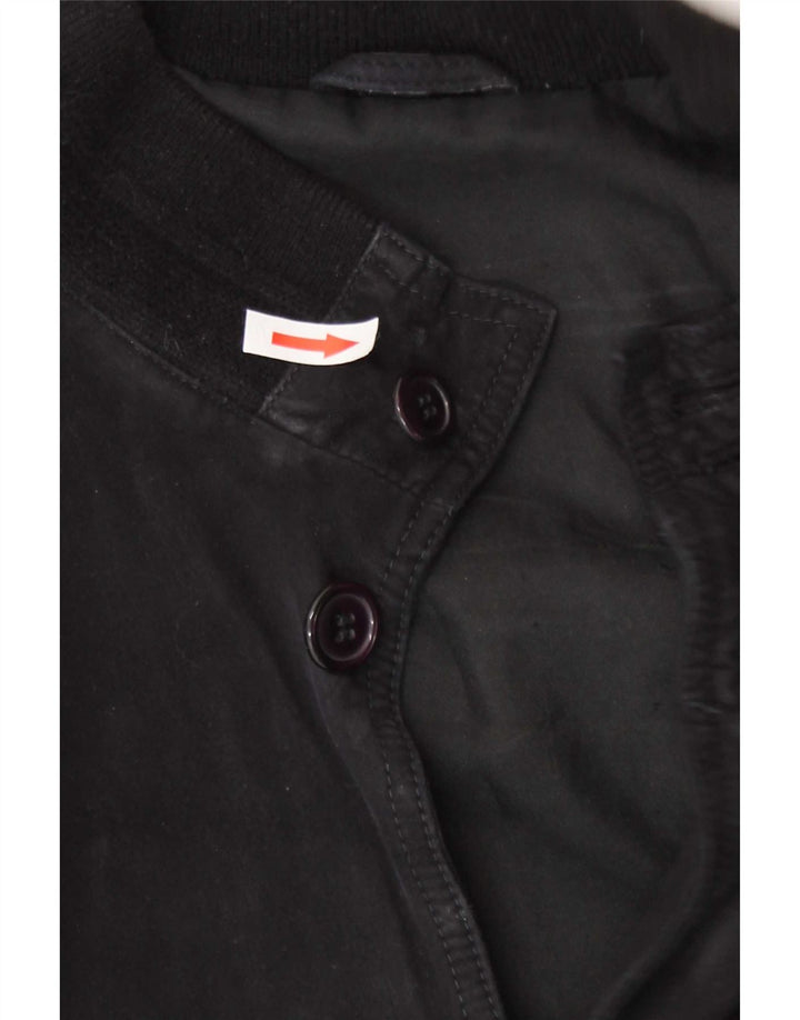 Vintage Mens Suede Bomber Jacket UK 38 Medium Black