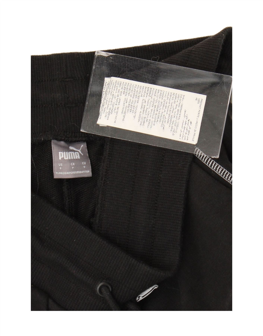 Puma Womens Cargo Tracksuit Trousers Joggers Small  Black Cotton