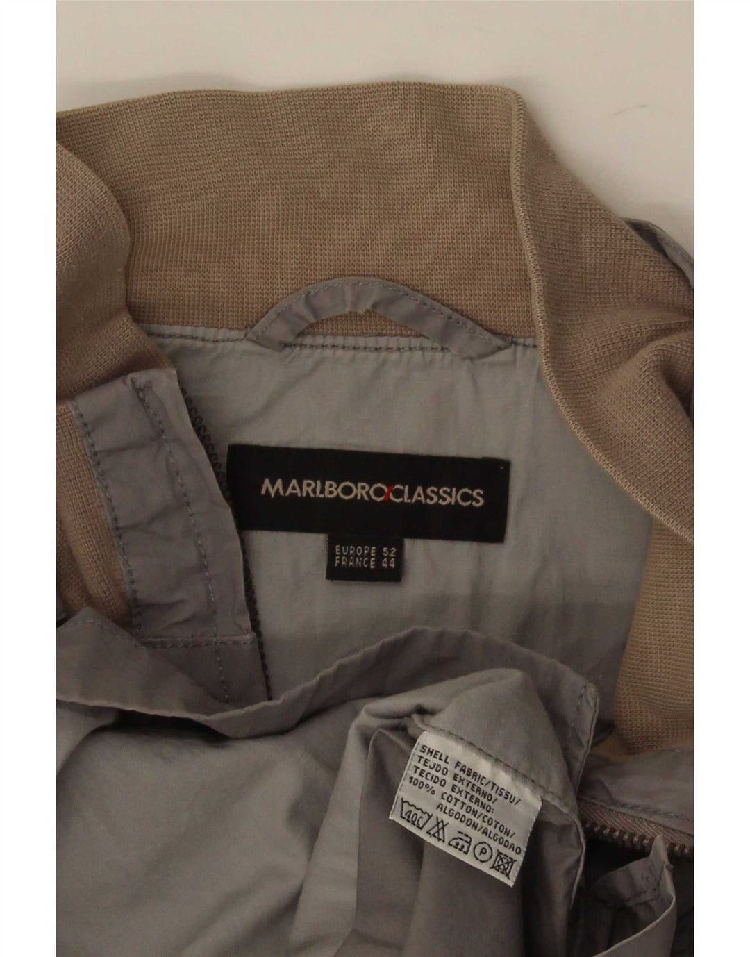 Jaqueta bomber masculina Marlboro Classics EU 52 XL algodão cinza