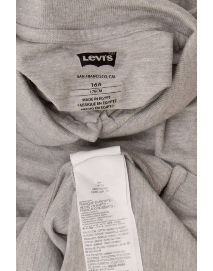 Levi's Boys Polo Shirt 15-16 Years Grey Flecked Cotton