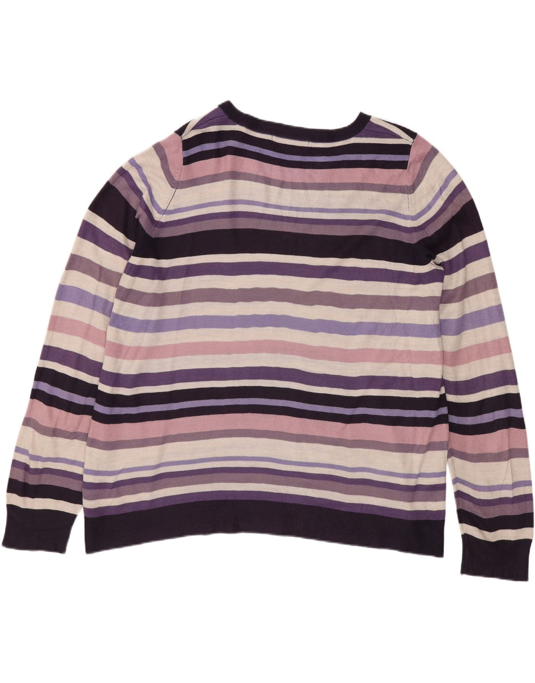 Marks & Spencer Womens Boat Neck Jumper Sweater UK 16 Large Multicoloured