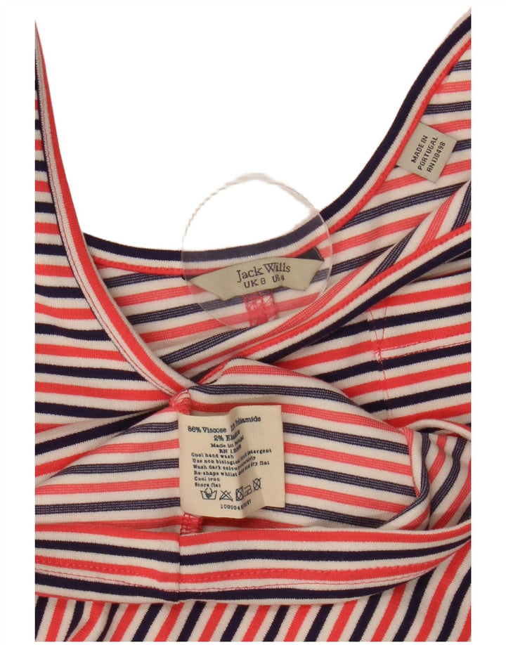 JACK WILLS Womens Sleeveless Sheath Dress UK 8 Small  Multicoloured