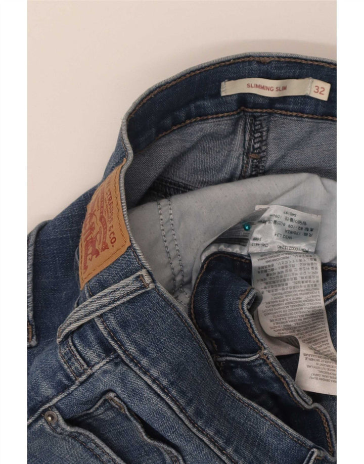 Levi's Damen Slim Slim Jeans W32 L34 Blaue Baumwolle