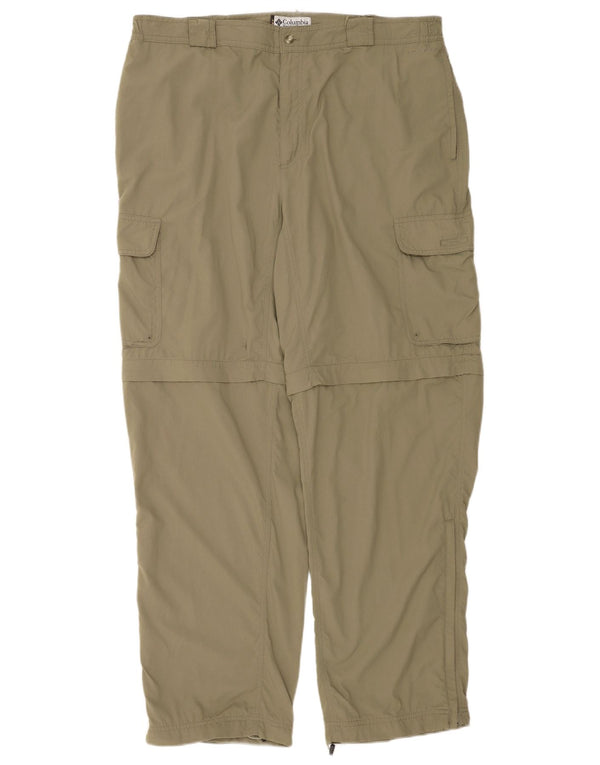 Calça cargo Columbia masculina reta XL W38 L33 cáqui nylon
