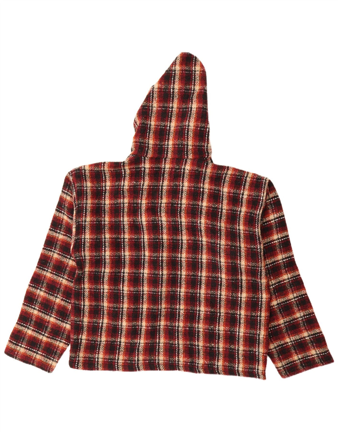 Earth Ragz Ανδρικό Hoodie Jumper Medium Red Check Polyester Hippie