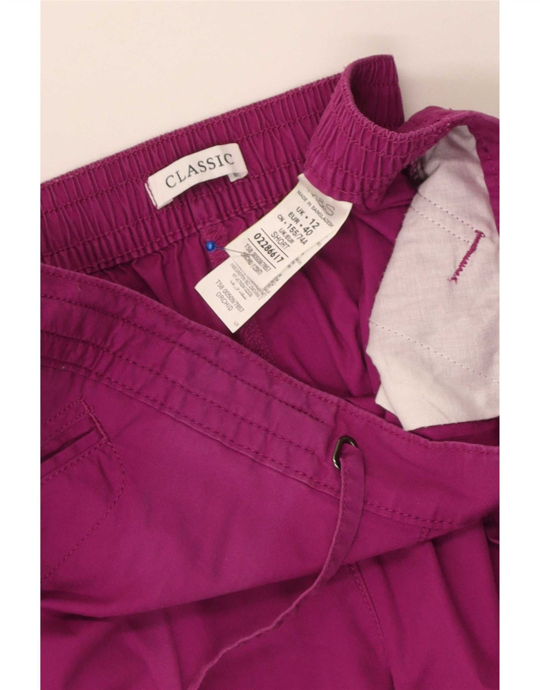 Marks & Spencer Dame Capri Bukser UK 12 Medium W30 L18 Lilla