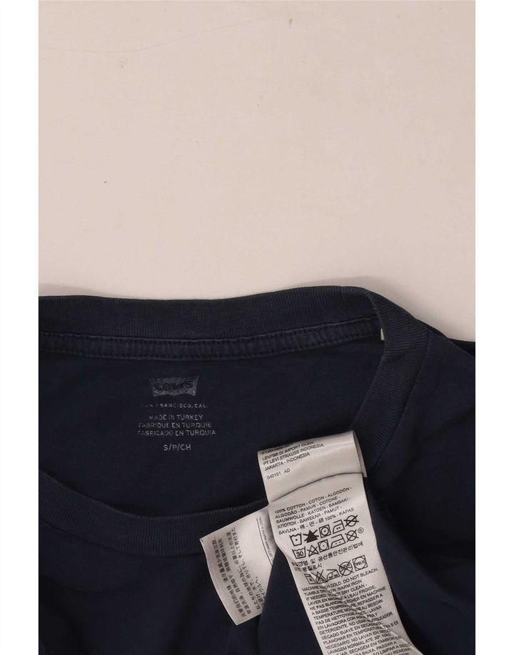 Levi's Grafisk T-shirt top til mænd, lille marineblå bomuld