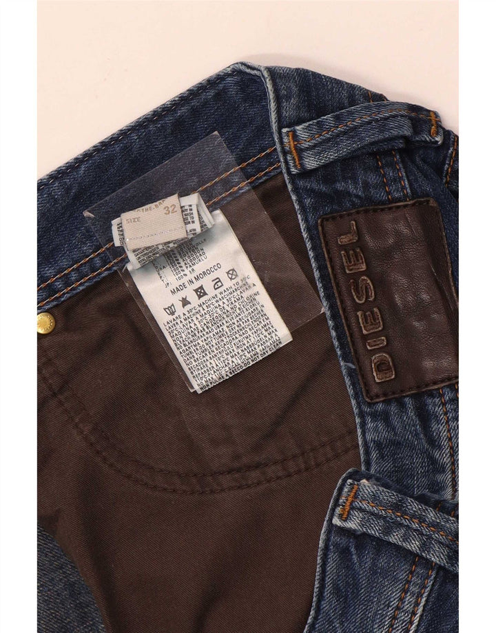 Jeans dritti da uomo Diesel W32 L31 in cotone blu