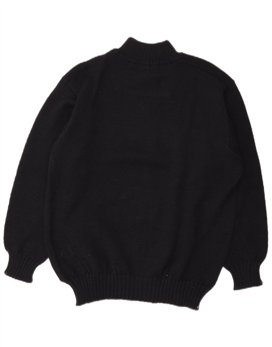 North Sails Mens Zip Neck Jumper Sweater Medium Navy Blue Colourblock Wool